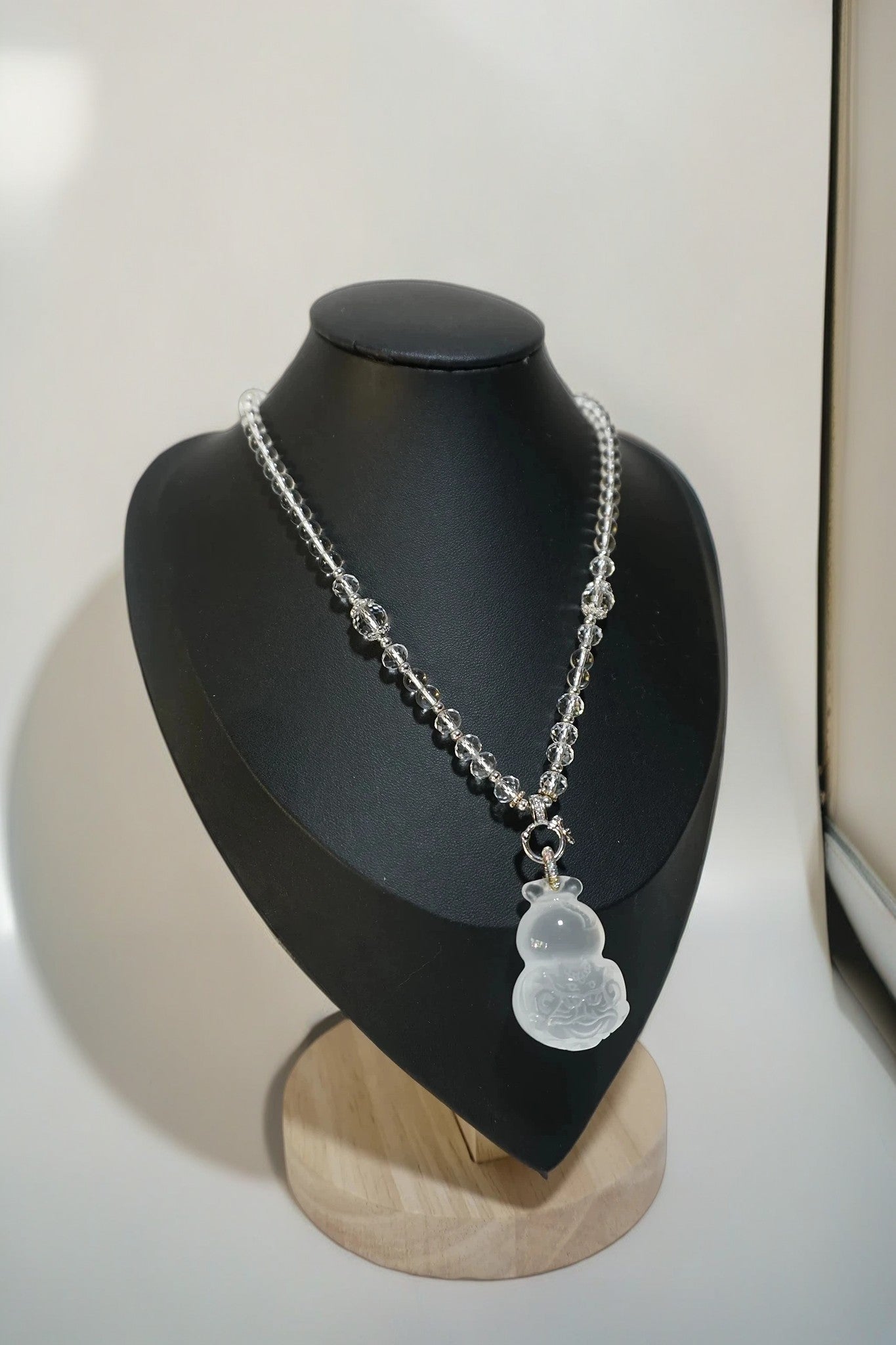 Clear Quartz Gourd Pendant Necklace