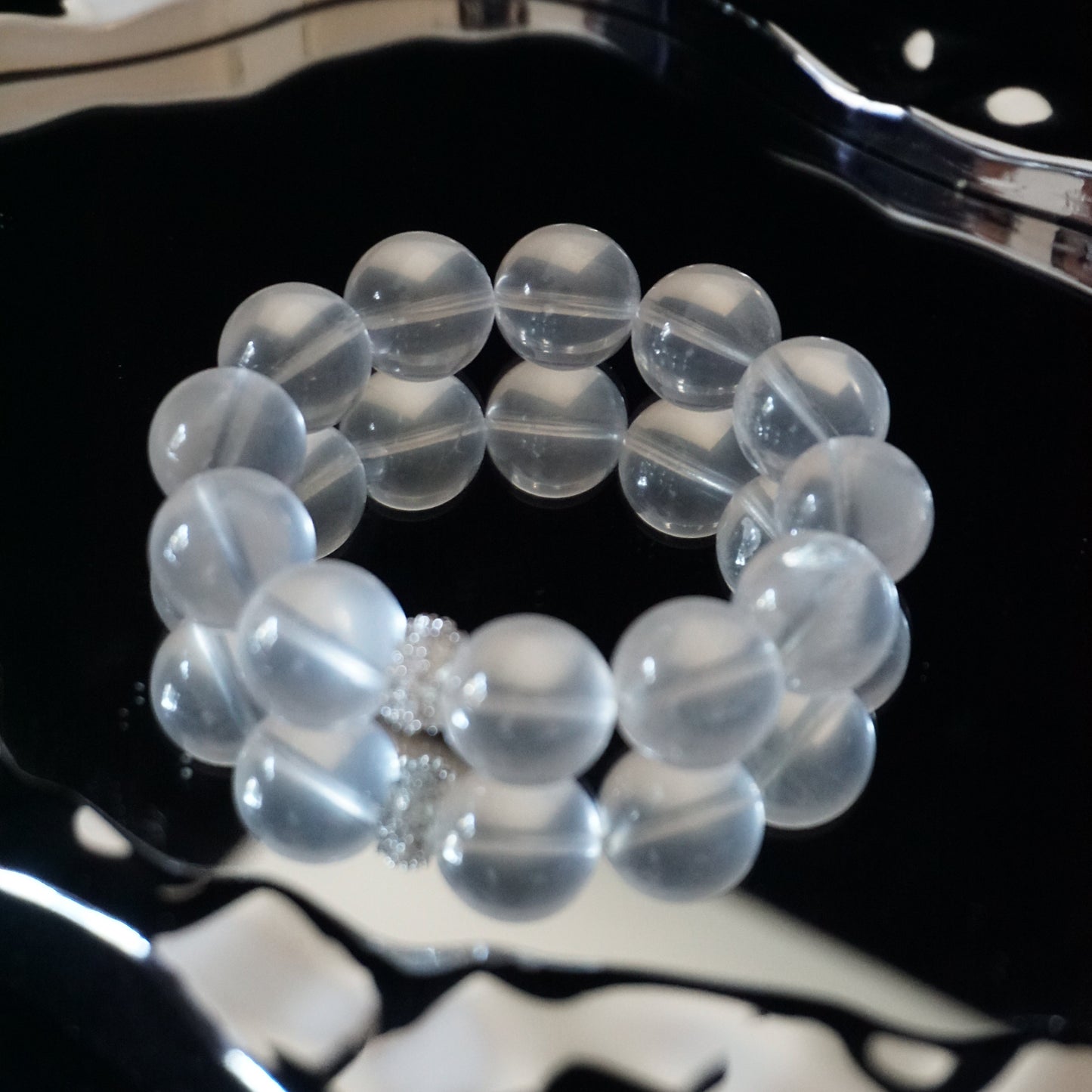 Milky Quartz Bead Bracelet