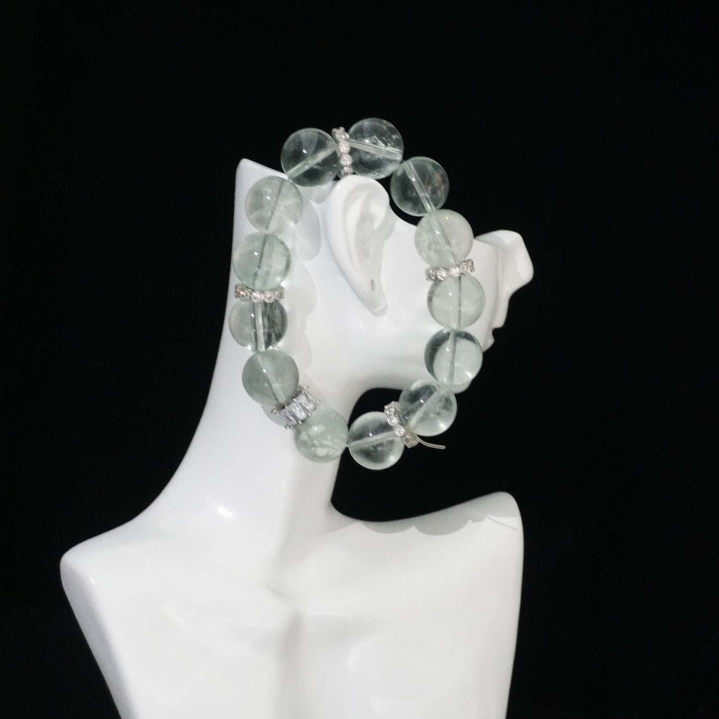 Green Fluorite Crown Jewel Bracelet