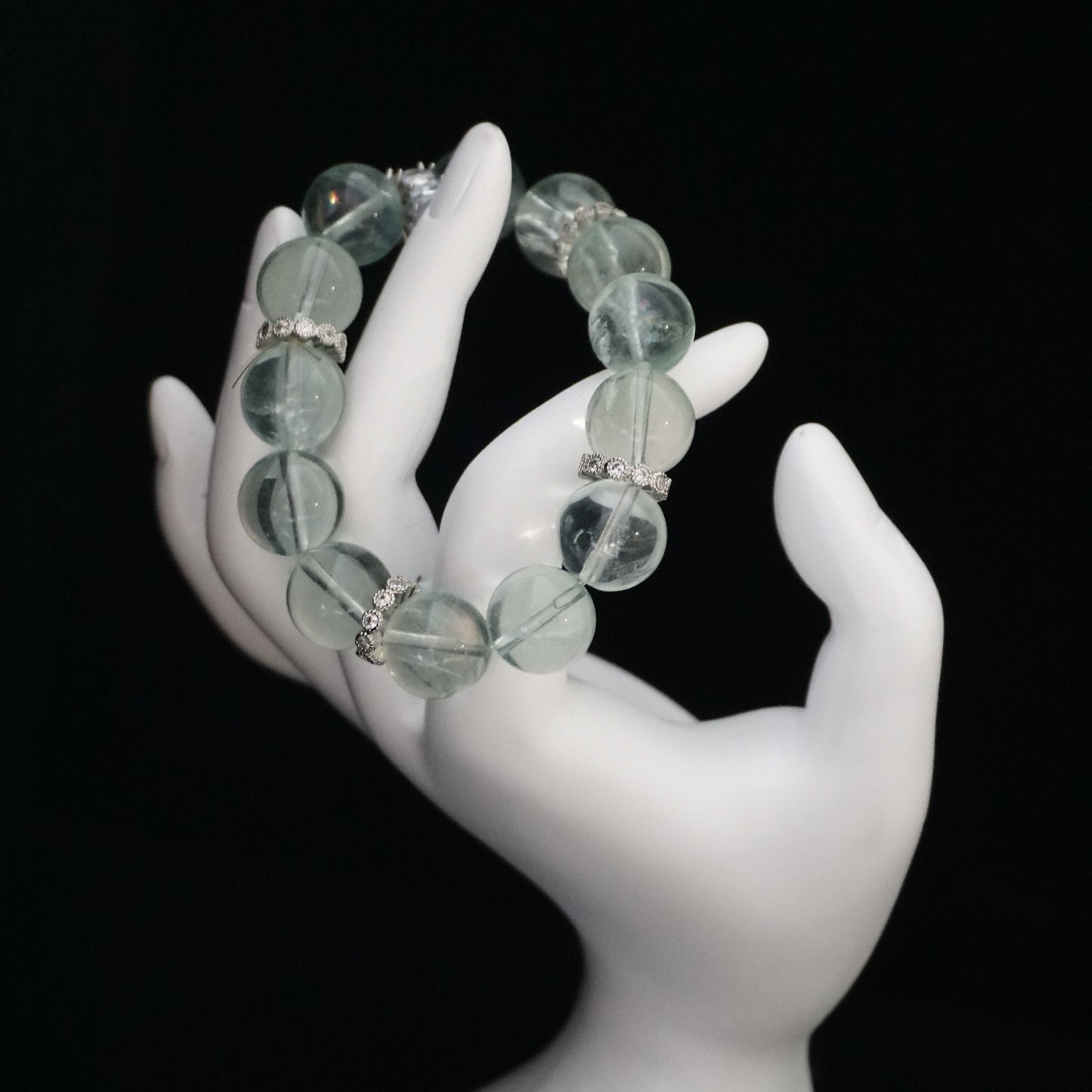 Green Fluorite Crown Jewel Bracelet