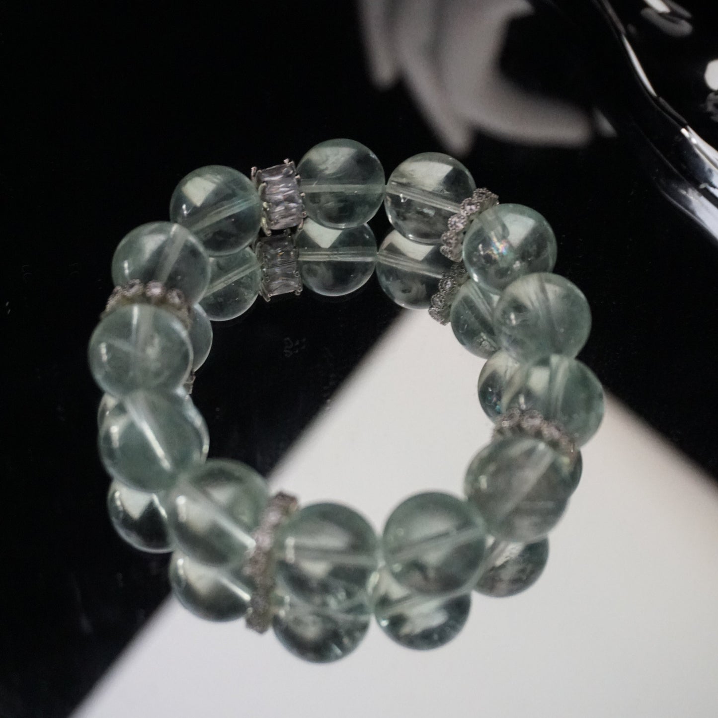 Green Fluorite Crown Jewel Bracelet