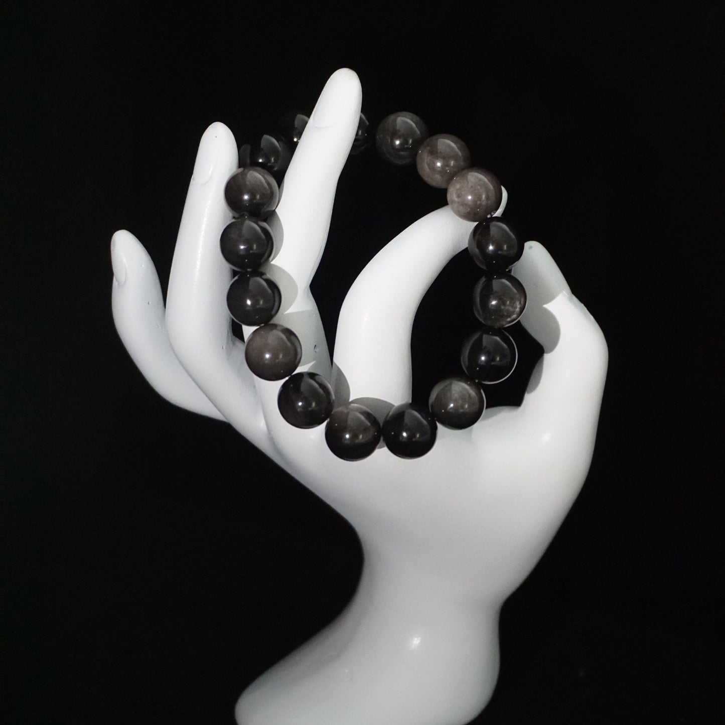Silver Sheen Obsidian Bracelet