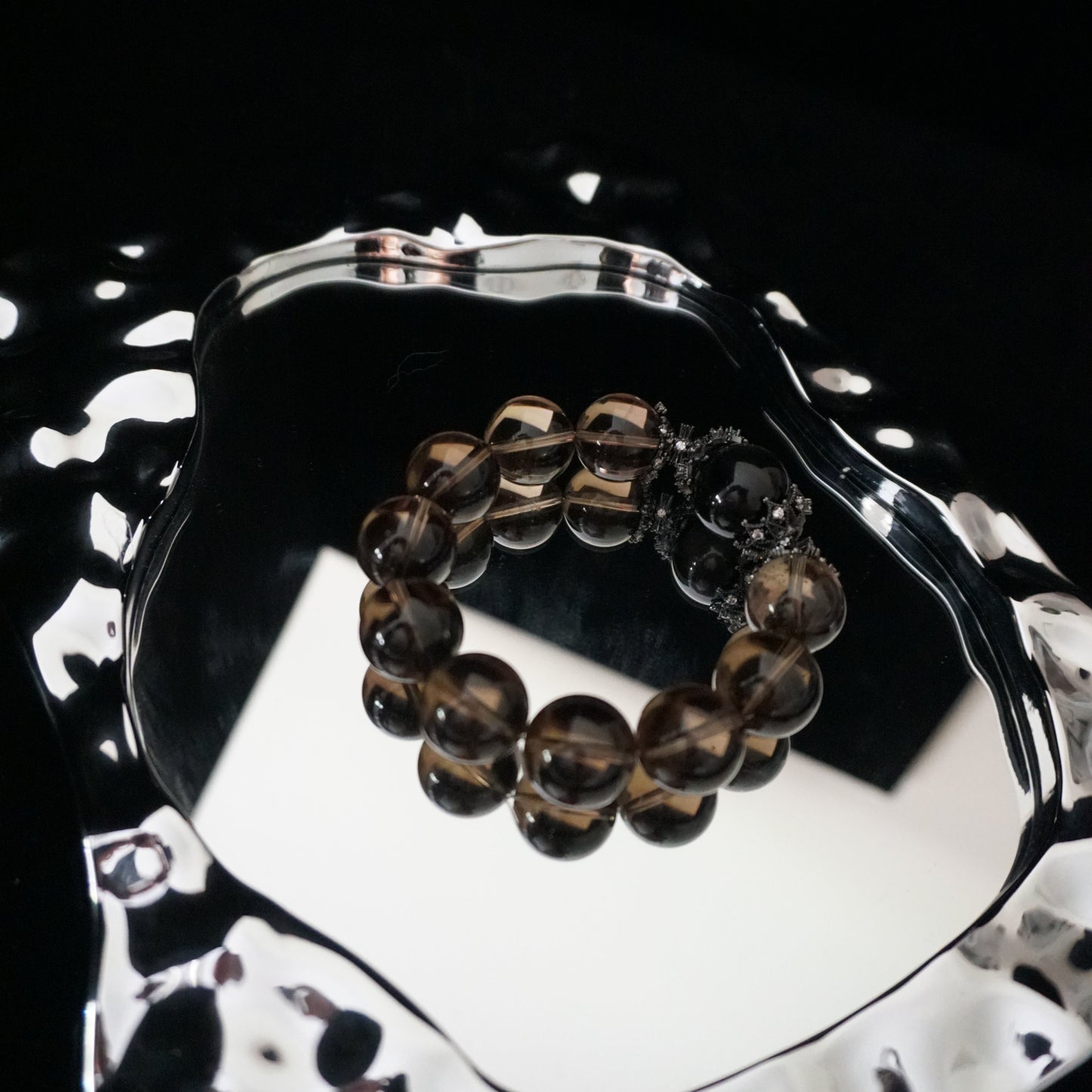 Tea Quartz & Hematite Bracelet