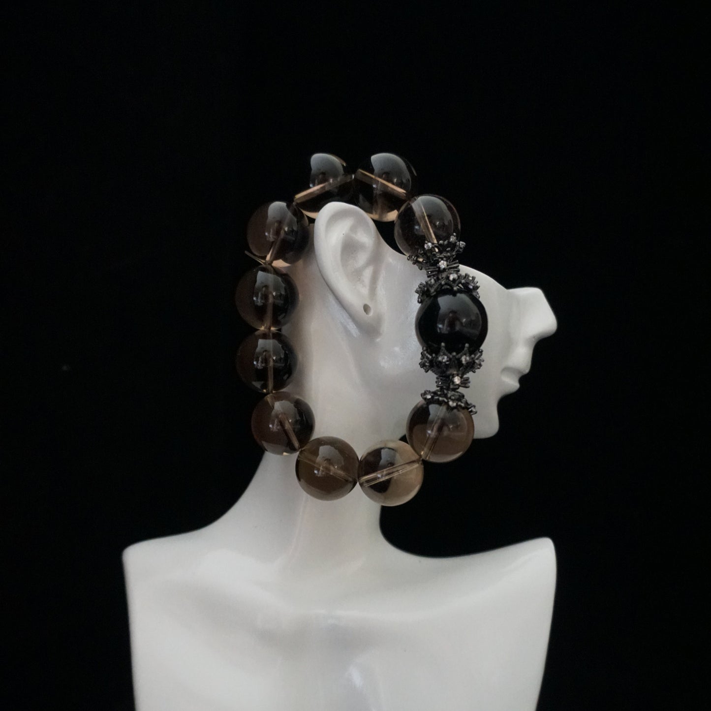 Tea Quartz & Hematite Bracelet