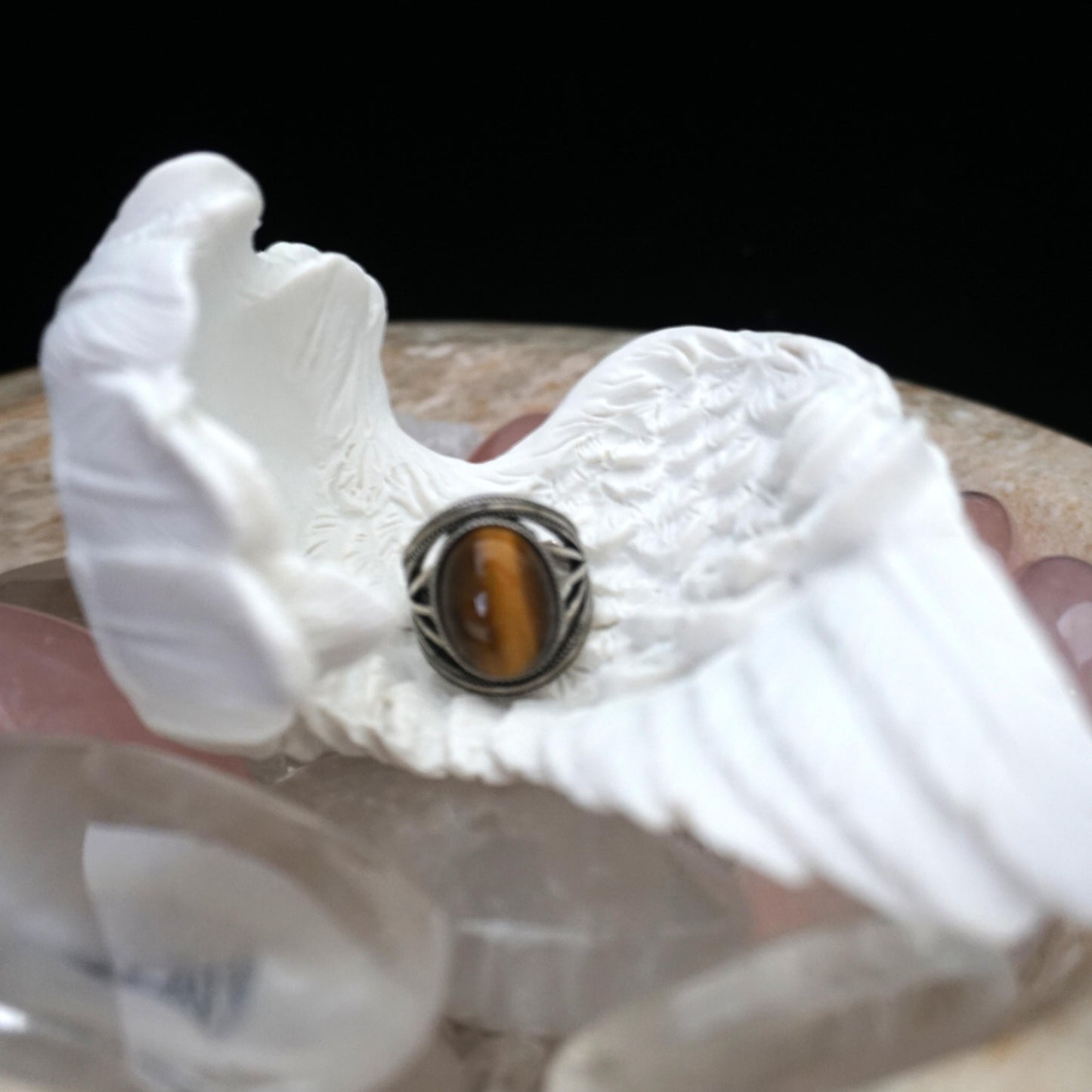 Tiger Eye Stone Open Ring