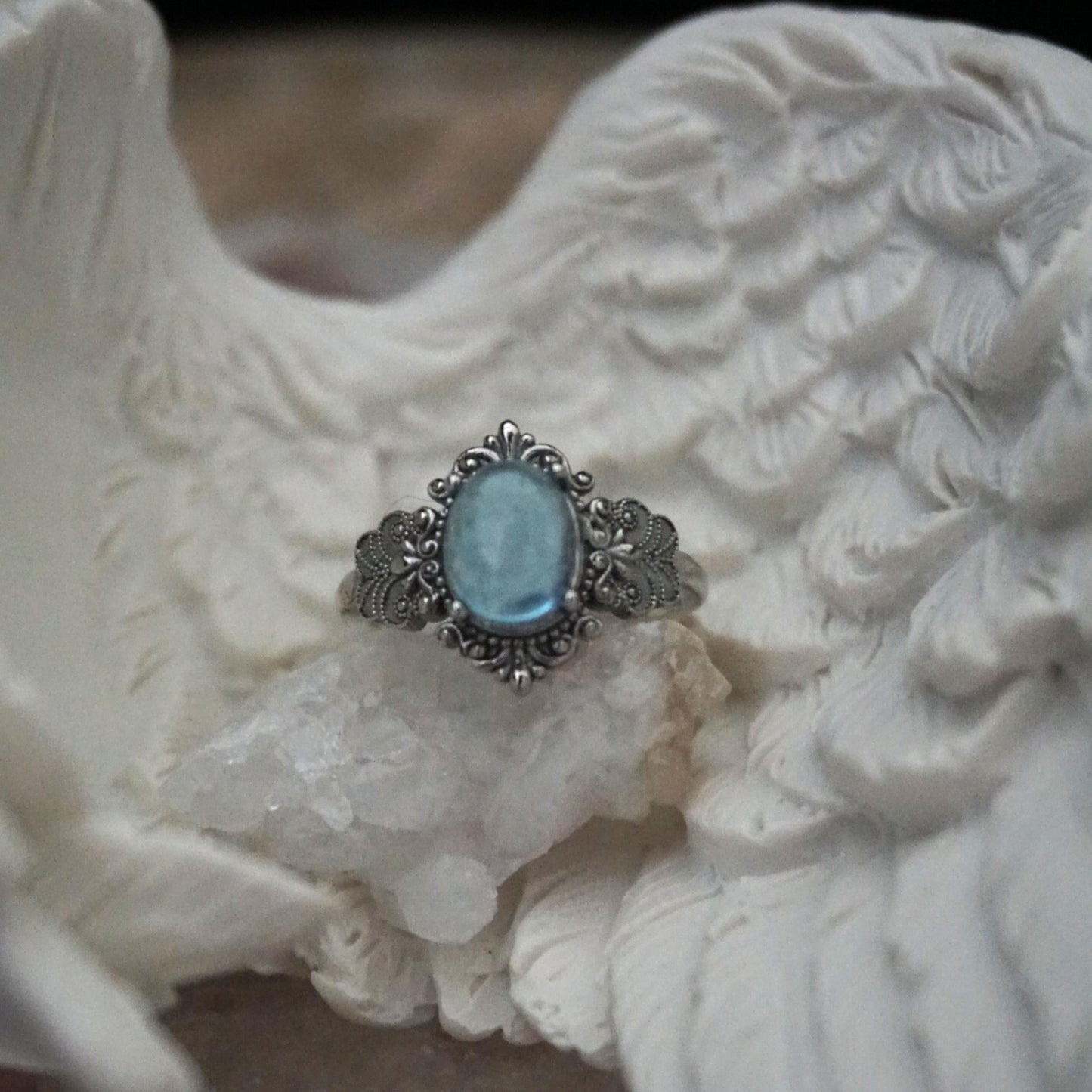 Aquamarine Open Ring