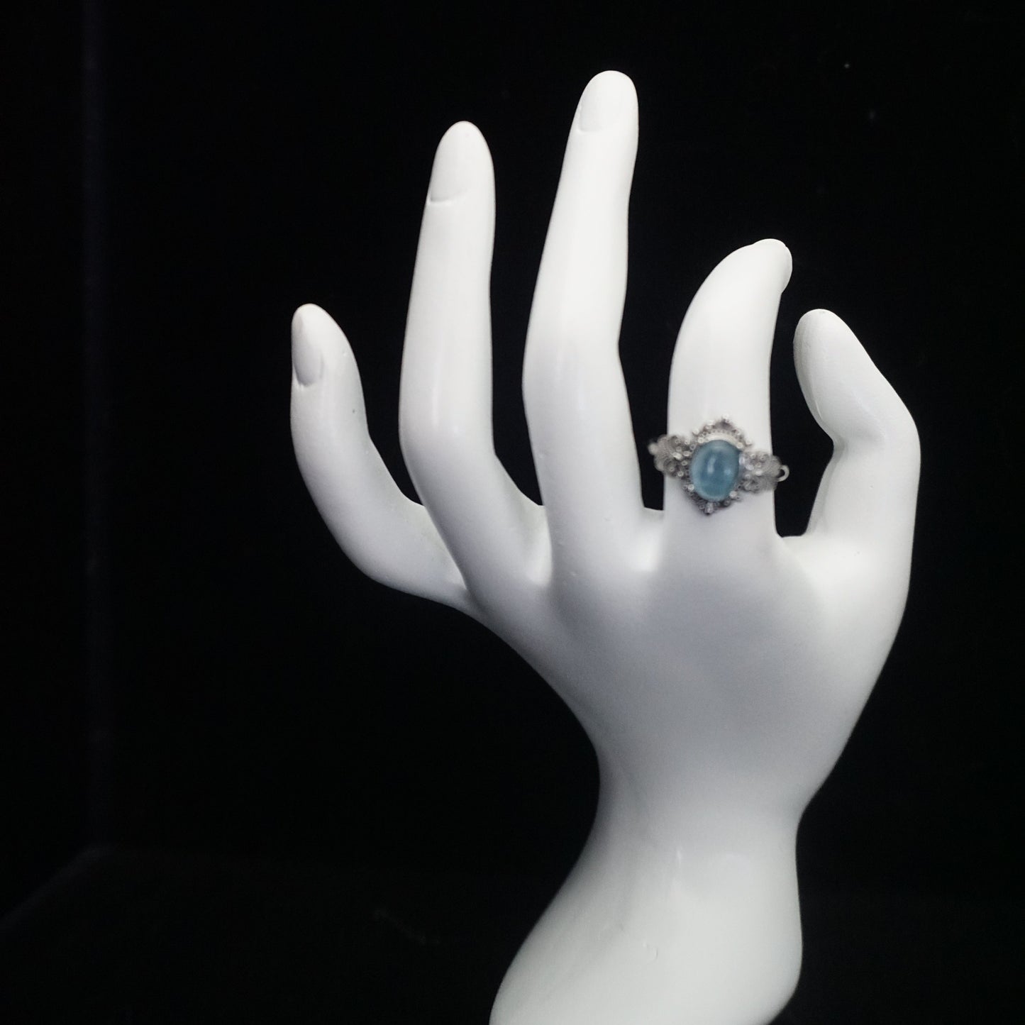 Aquamarine Open Ring