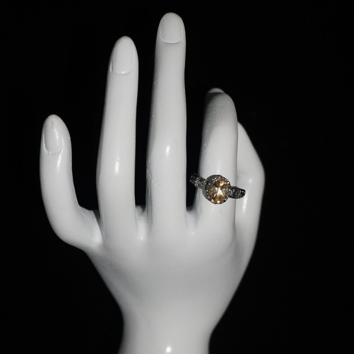 Golden Aura Citrine Open Ring