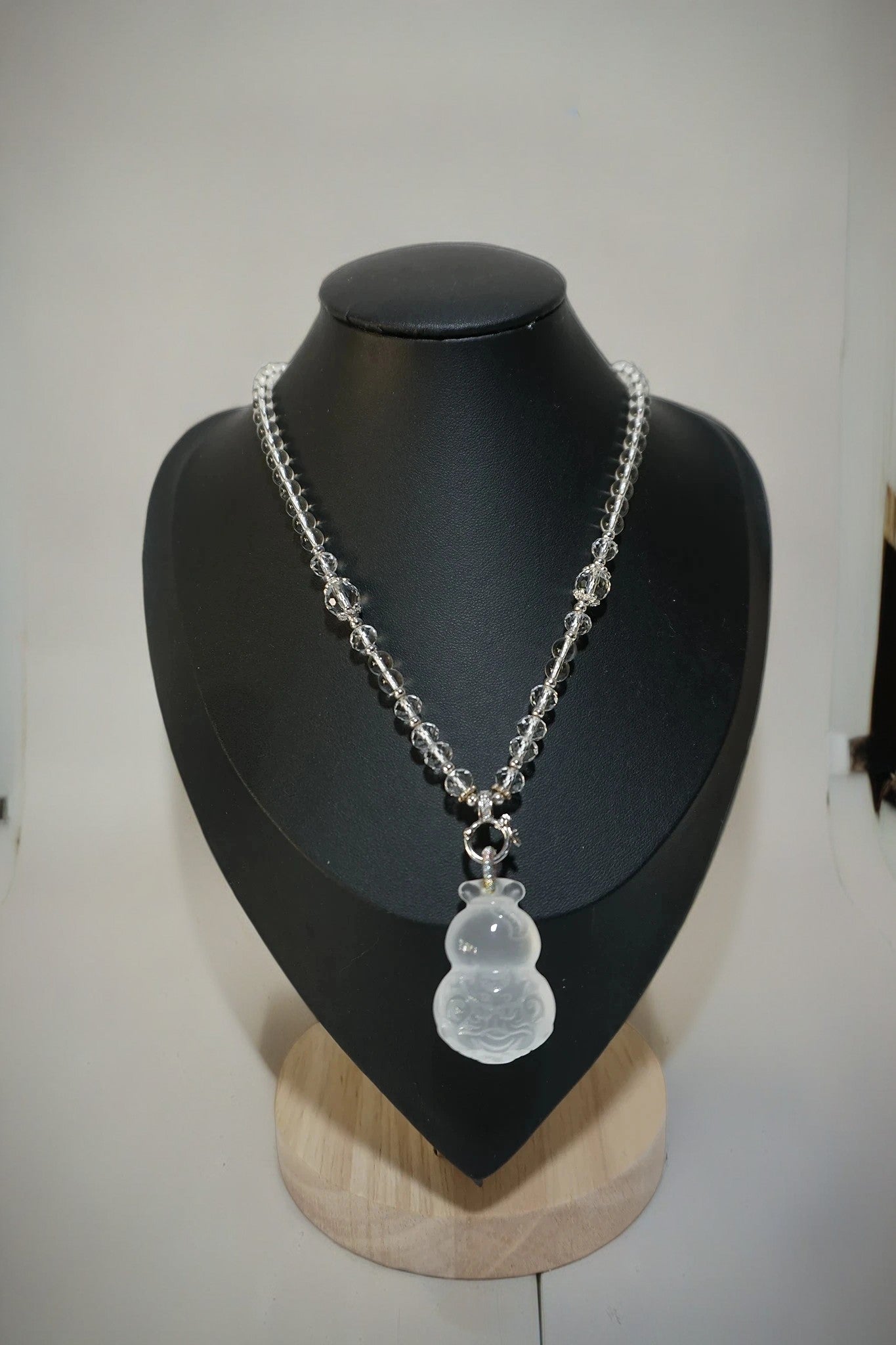 Clear Quartz Gourd Pendant Necklace