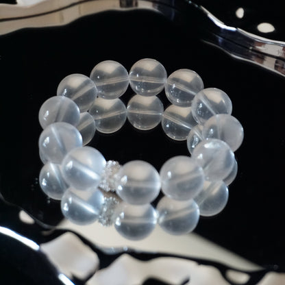 Milky Quartz Bead Bracelet