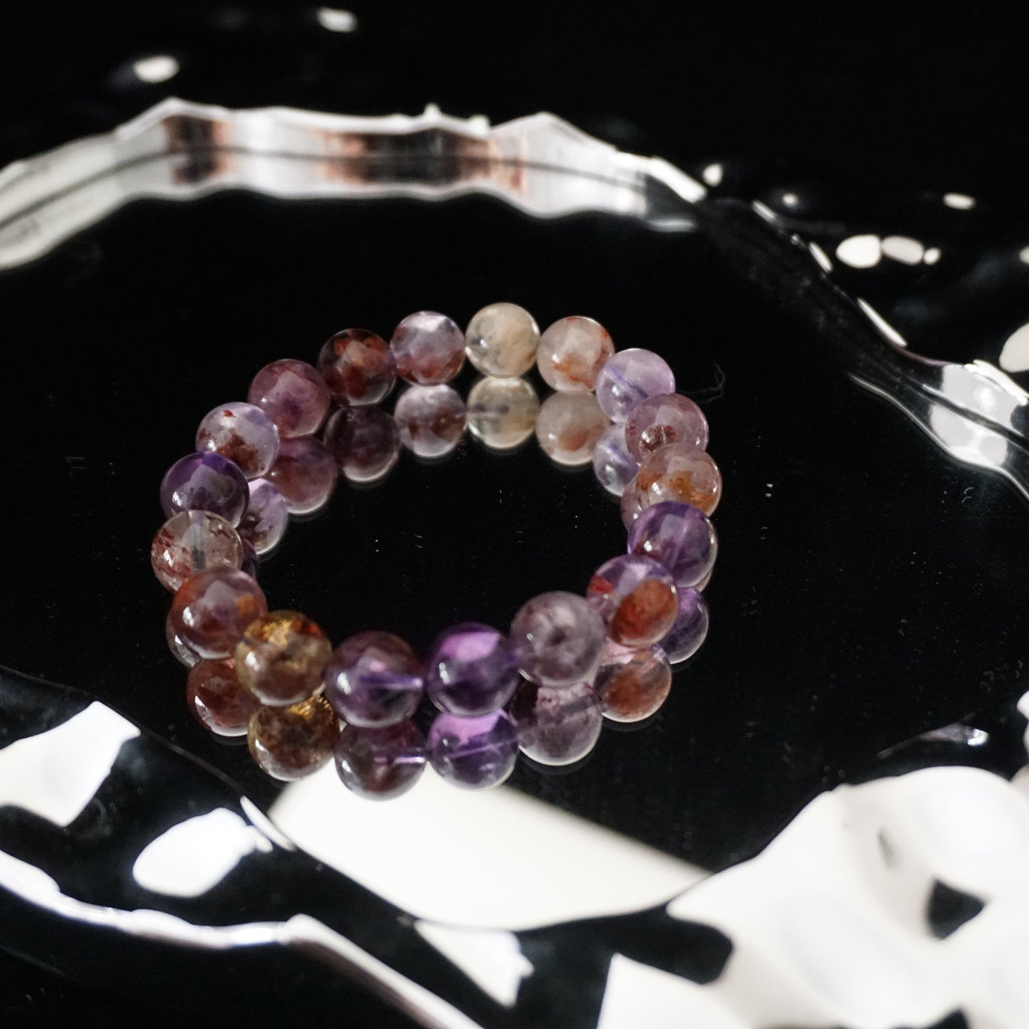 Purple Phantom Quartz Bracelet