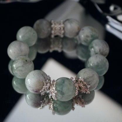 Green Feather Fluorite Designer Bracelet
