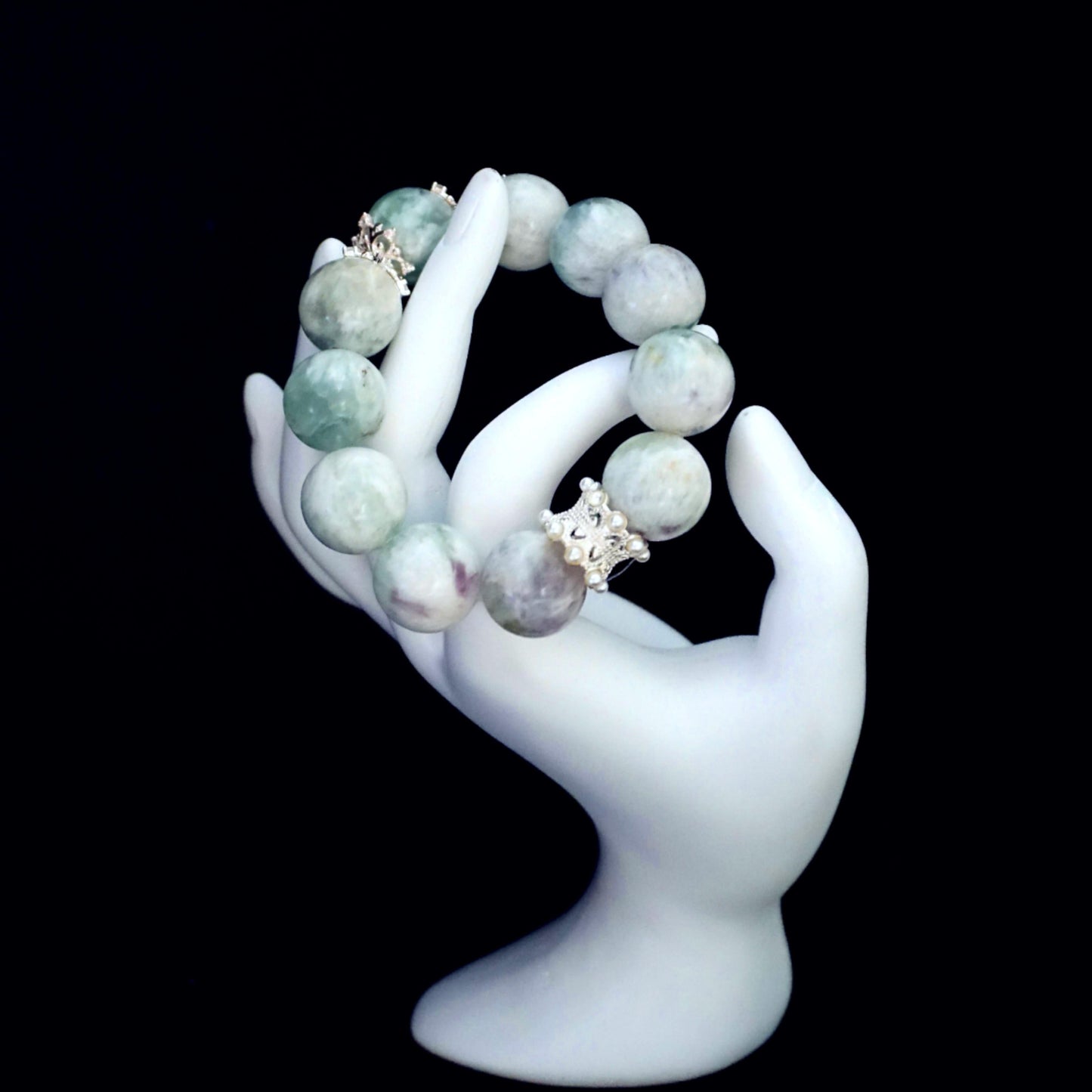Green Feather Fluorite Designer Bracelet
