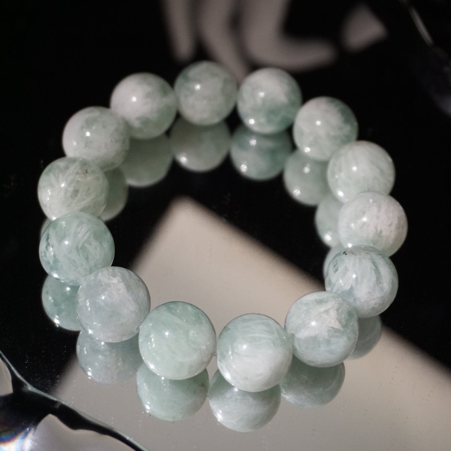 Green Feather Fluorite Bracelet