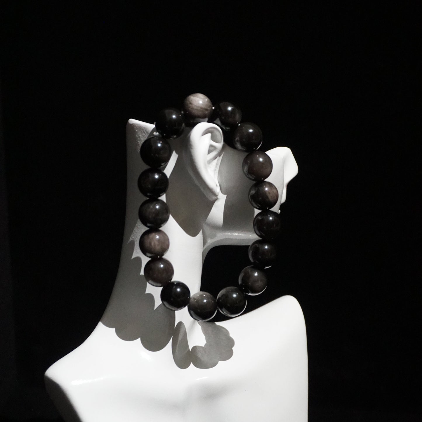 Silver Sheen Obsidian Bracelet