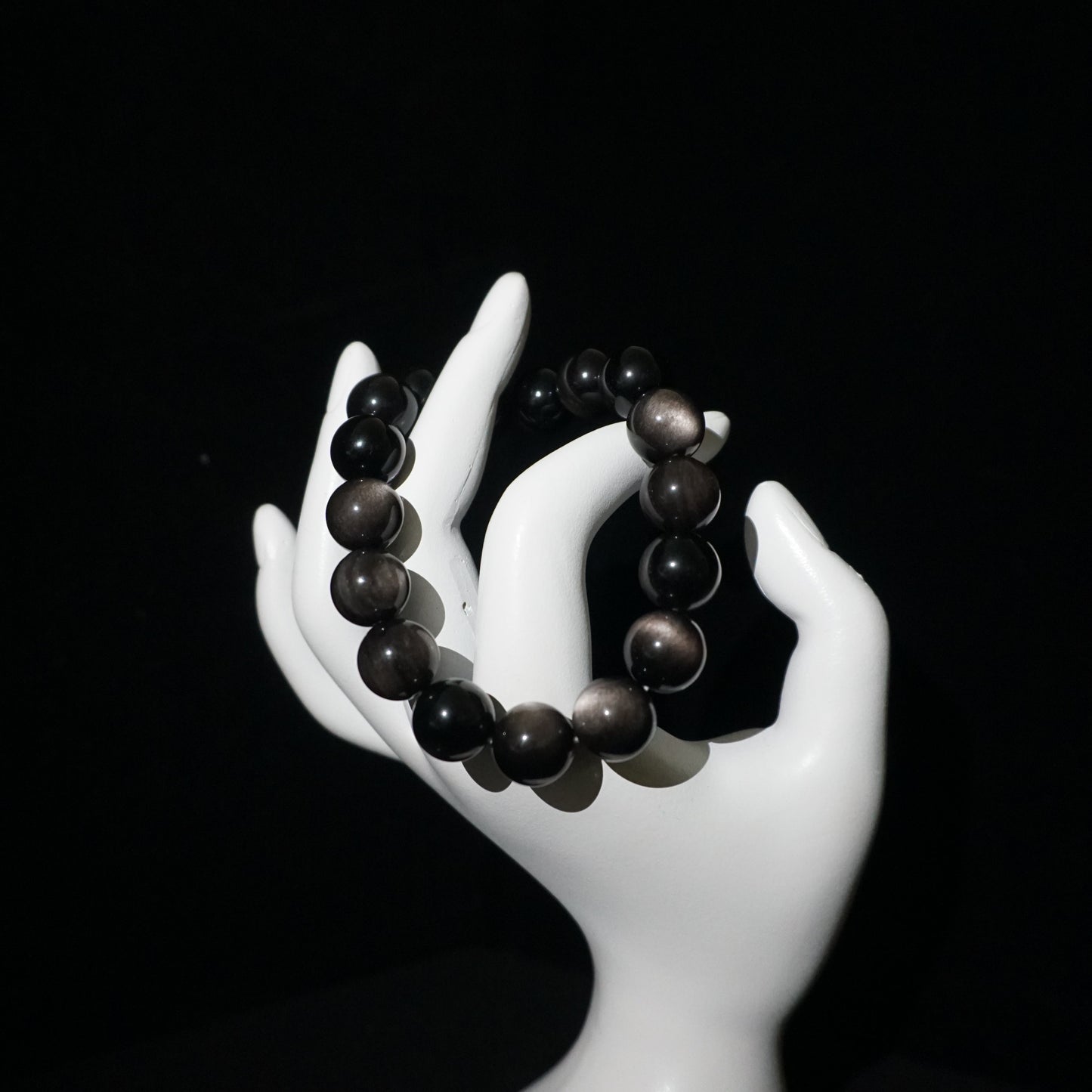 Silver Sheen Obsidian Bracelet