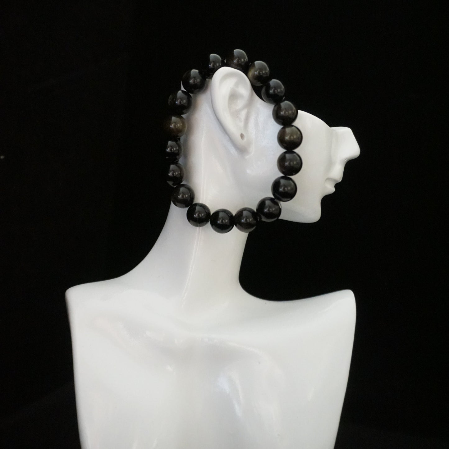 Silver Sheen Obsidian Bracelet