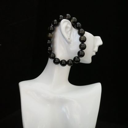 Silver Sheen Obsidian Bracelet