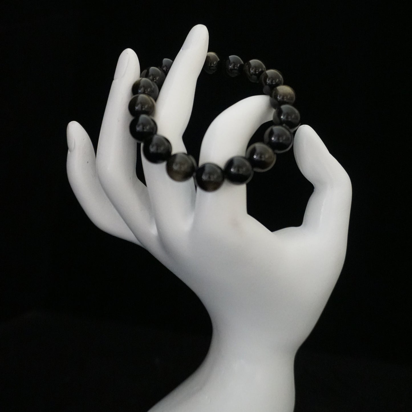 Silver Sheen Obsidian Bracelet