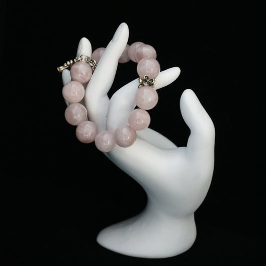 Rose Quartz Cross Bracelet