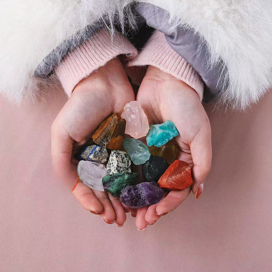 12-Color Natural Raw Crystal Collection