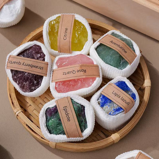 5-Color Natural Crystal Specimen Collection Box