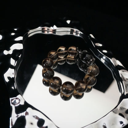 Tea Quartz & Hematite Bracelet