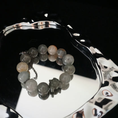 Gray Rutilated Quartz Bracelet