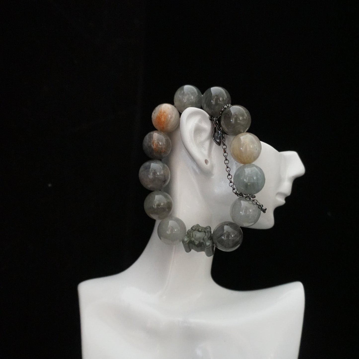 Gray Rutilated Quartz Bracelet