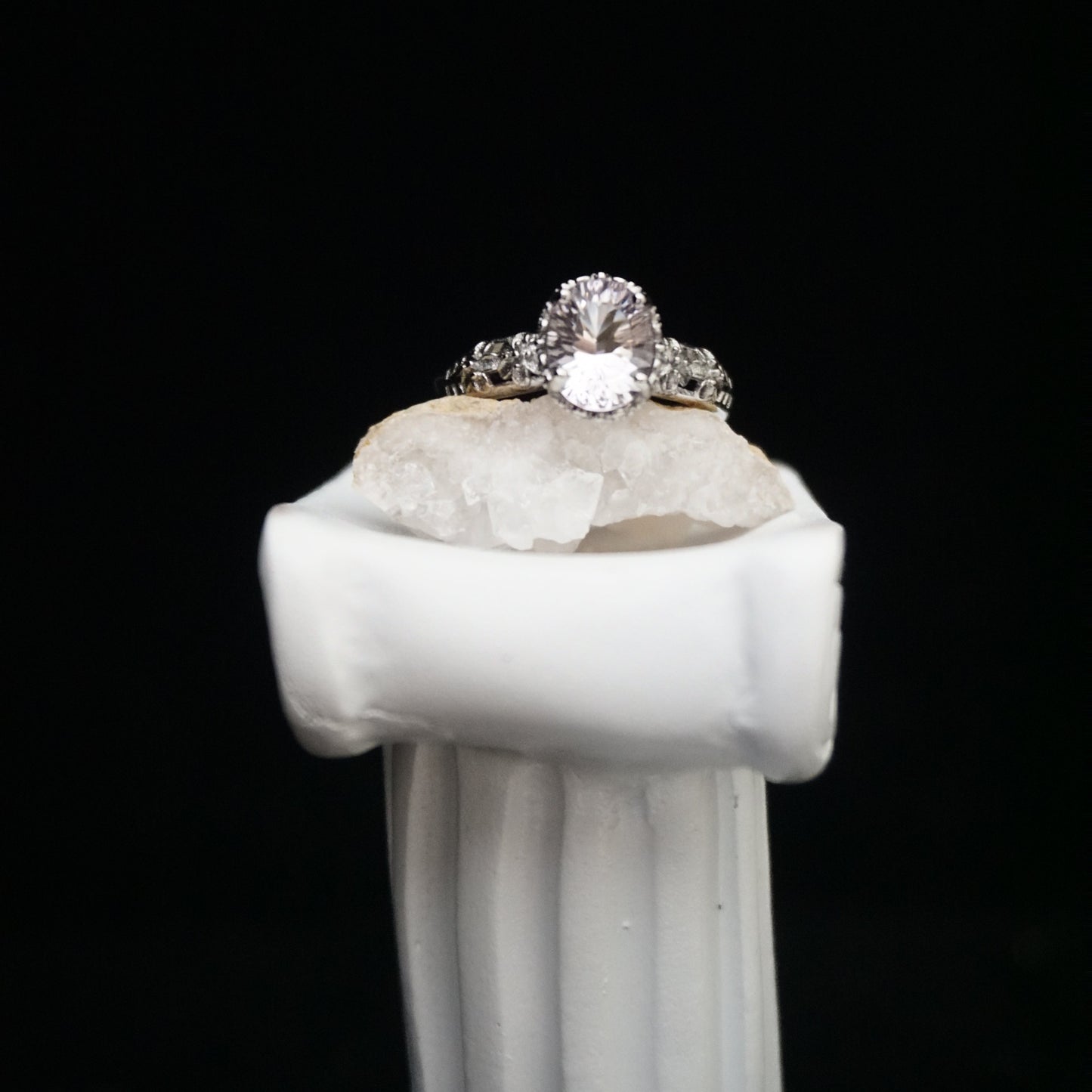 Amethyst Open Circle Ring