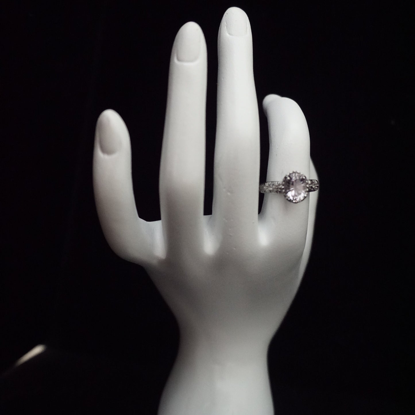 Amethyst Open Circle Ring