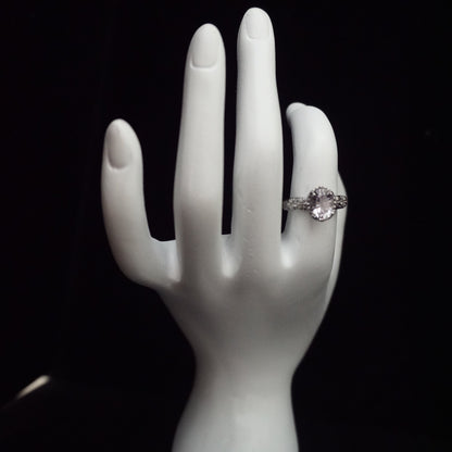 Amethyst Open Circle Ring
