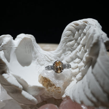 Golden Aura Citrine Open Ring