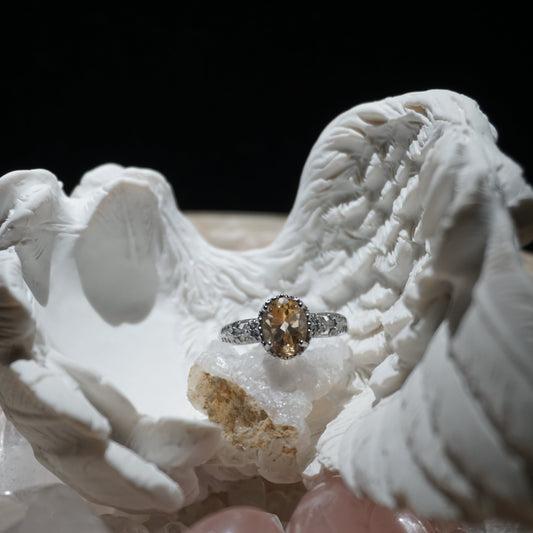 Golden Aura Citrine Open Ring